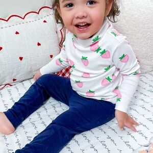 Strawberry Print Turtleneck by Beaufort Bonnet 3T
